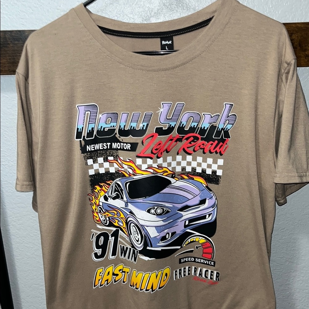 Tan Graphic T-Shirt for Men/